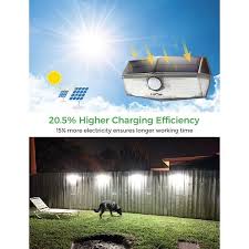 Shop 120 Led Solar Lights Outdoor Waterproof Solar Power Lights With 270 Wide Angle Motion Sensor Overstock 13814601
