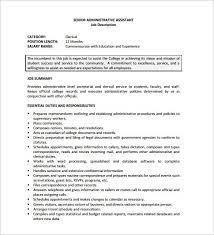 The job description sample of the administrative assistant below consists of major duties, tasks, and responsibilities most employers would want employees working in this position to carry out. 13 Administrative Assistant Job Description Templates Free Pdf Google Docs Apple Pages Format Download Free Premium Templates