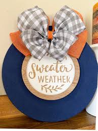 diy navy charger plate fall decor