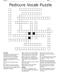 pedicure vocab puzzle crossword wordmint