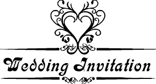 Wedding clipart black and white png. 42 Wedding Invitation Design Cdr File Free Download Tr Bahadurpur