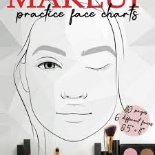 blank makeup face chart worksheets