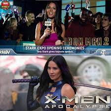 Olivia Munn in Iron Man 2 and X-Men: Apocalypse MCU