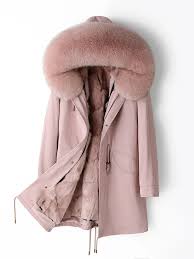 Fox Fur Hooded Winter Coat