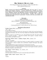 Curriculum Vitae Template For Doctors Resume Cover Letter Example