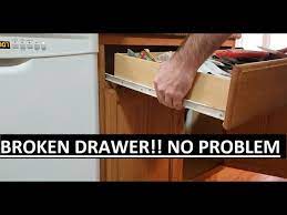 kitchen cabinet drawer fix diy that