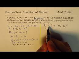 Find Cartesian Equation Of Plane