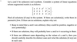Linear Equations Whose Augmented Matrix