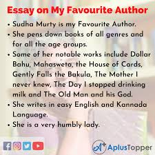 essay on my favourite author my