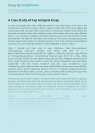 The contribution margin represents the amount. A Case Study Of Cvp Analysis Free Essay Example