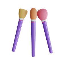makeup brushes 3d icon in png