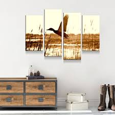 Duck Hunting 4 Piece Wall Art Canvas 4