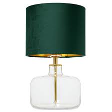 Table Lamp Lora With A Green Velor