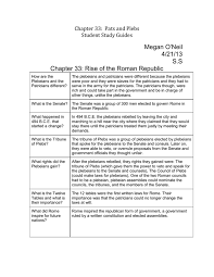 Chapter 33 Rise Of The Roman Republic