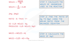 Calculate Reacting Masses 1 5 4