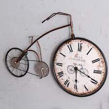 bicycle clock retro wall clock