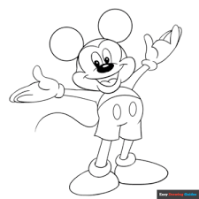 mickey mouse coloring page easy