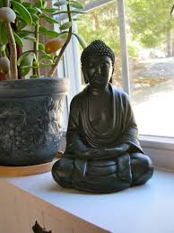 Buddha Statue Meditating Black Buddhist