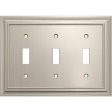 Switch Toggle Wall Plate Satin Nickel