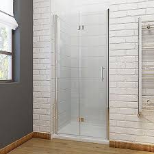 frameless bifold shower door enclosure