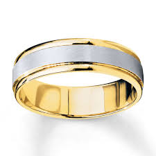 wedding band 10k two tone gold 6mm