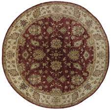 vine round 8 feet wool indian rug 76662