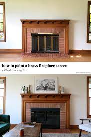 how to paint a brass fireplace screen