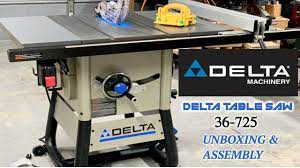 delta table saw 36 725 unboxing