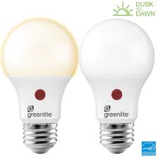 Shop Greenlite A19 Led Dusk To Dawn Light Bulb 9w 60w Bright White 3000k Automatic On Off Photocell Light Sensor E26 2 Pack On Sale Overstock 32000090