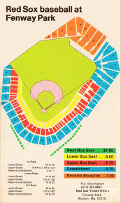 1979 fenway park diagram map poster