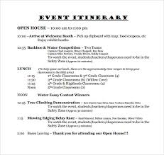 Event Itinerary Template Cycling Studio