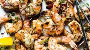 garlic grilled shrimp skewers