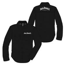 Details About Jack Daniels Long Sleeve Button Up Paisley Print Shirt Black