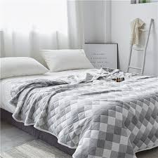 Cotton Knitted Summer Blanket Throw Full Queen Size Air Conditioning Comforter Quilt Soft Plaid Bedspread Sheet Bed Cover Colcha Blankets Aliexpress