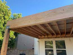 Wood Flat Roof Patio Cover