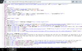 web page source code in android
