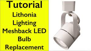 Tutorial How to replace GU10 bulb in Lithonia Lighting Meshback Track Head  - YouTube