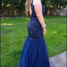 Navy Blue Prom Gown