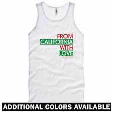 Details About From California With Love Unisex Tank Top Men Women Xs 2x Cali Los Angeles