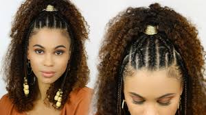 Half styled protective hairstyles for natural hair. Easy Braided Summer Style For Natural Hair Youtube