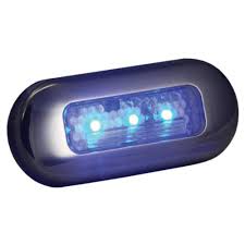 T H Marine Led Oblong Courtesy Lights In Blue Led 51823 Dp The Home Depot