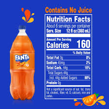 fanta orange fruit soda pop 2 liter