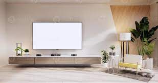 tv cabinet armchair on wood flooring
