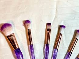 9 pieces crystal glitter makeup brushes