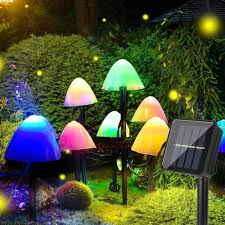 Solar 10 Led Mushroom String Lights 8