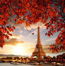 Eiffel Tower Autumn Paris Wall Mural