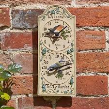 Birdberry Wall Clock Thermometer