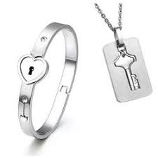 Work the lever to open the clasp and release it to close. You Are The Key To Unlock My Heart Couple Necklace Bracelet D Charmz