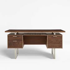 The alaterre pomona 2 shelf writing desk combines new and reclaimed birch wood for an antique look with plenty of personality. Wood Desks Crate And Barrel