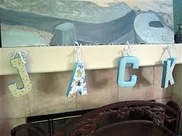 Baby Name Wall Hanging With Fabric Letters
